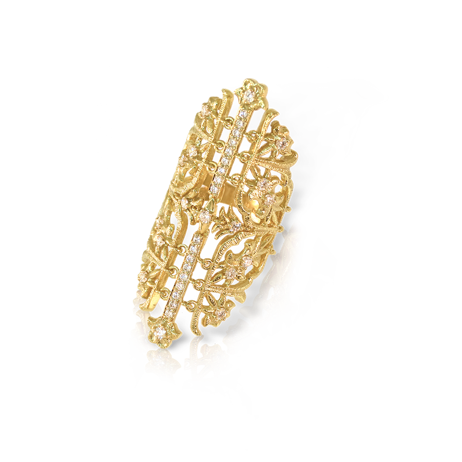 Aurelia Articulated Ring with Diamonds Ilias Lalaounis