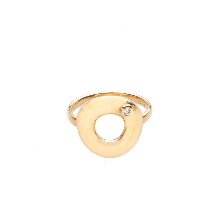 Circle Single Diamond Ring Orofasma