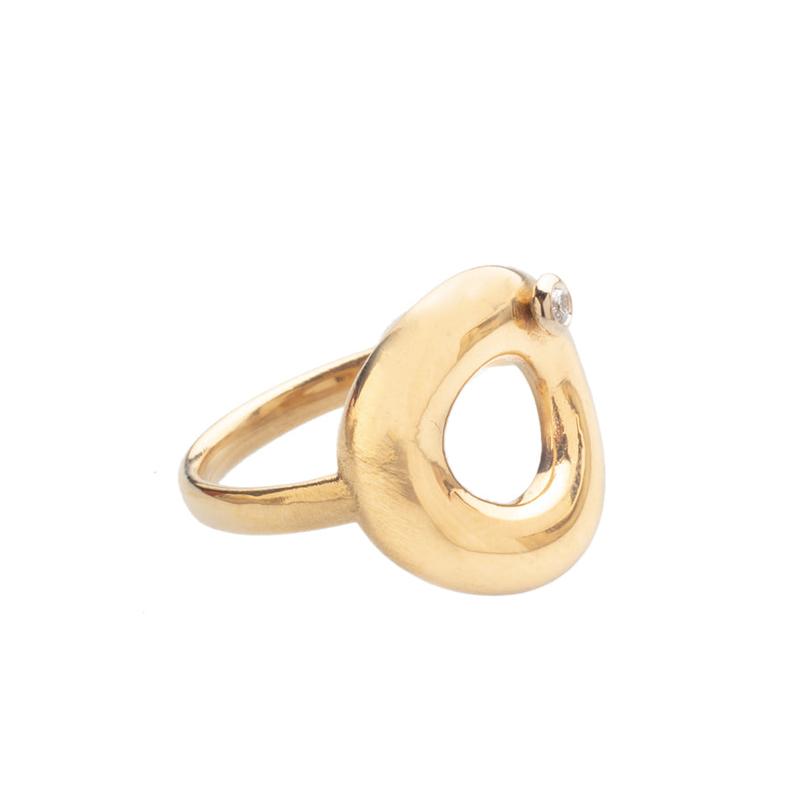 Circle Single Diamond Ring