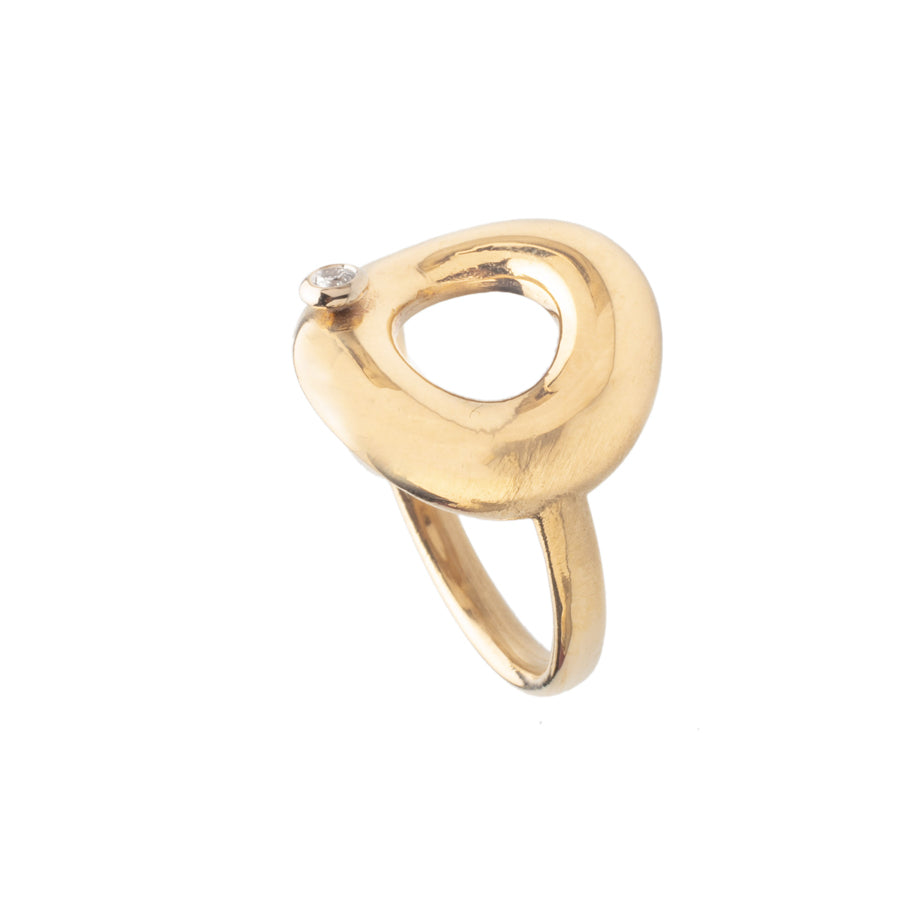 Circle Single Diamond Ring