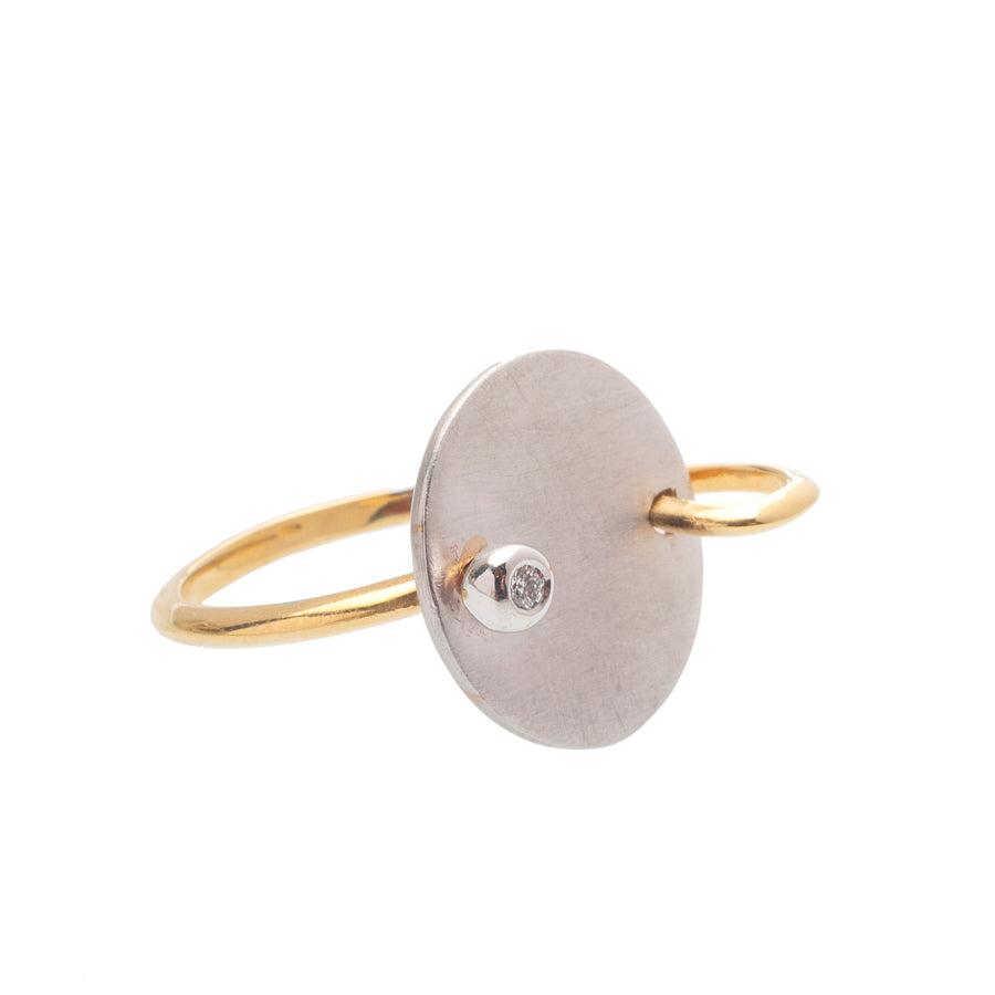 Circular Single Diamond Ring