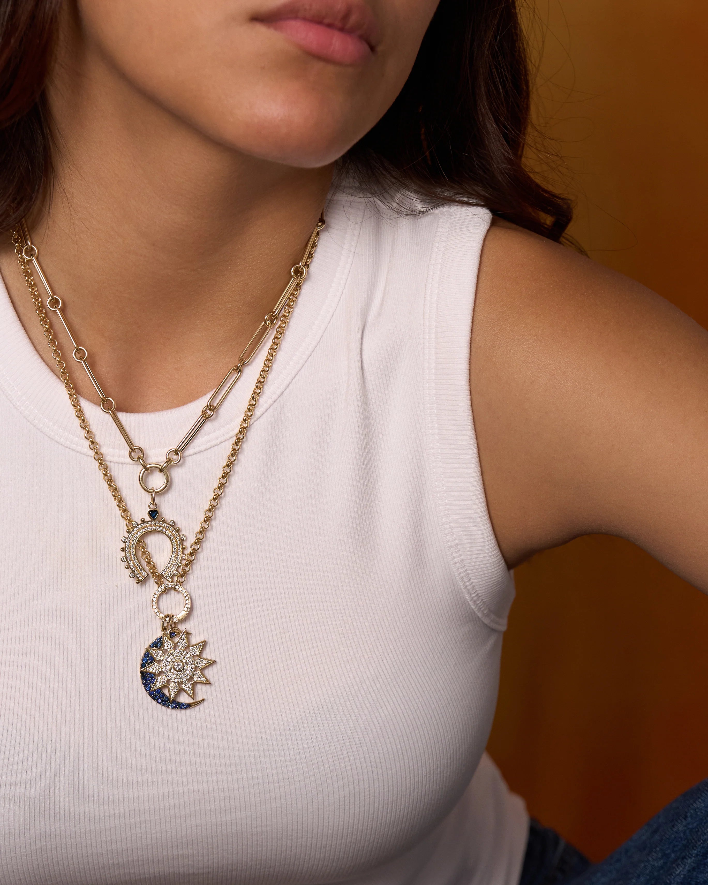 Luna Sapphire Moon Charm