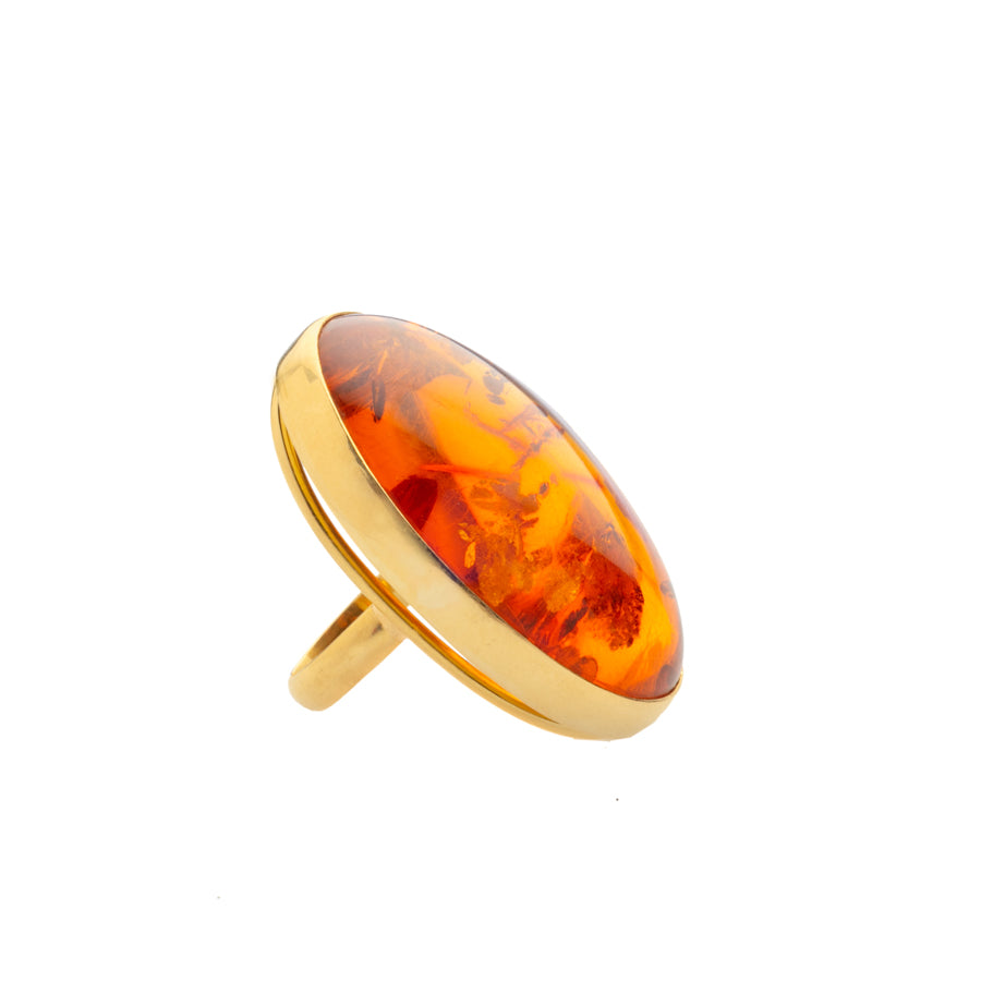 Amber Gold Ring