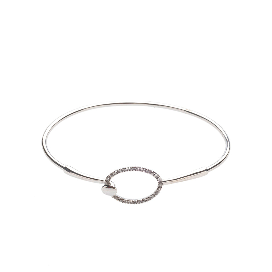 Gold Bracelet with White Diamonds