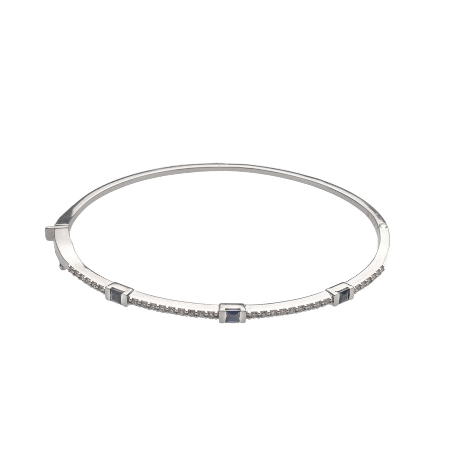 Gold Bracelet with Diamonds and Sapphires
