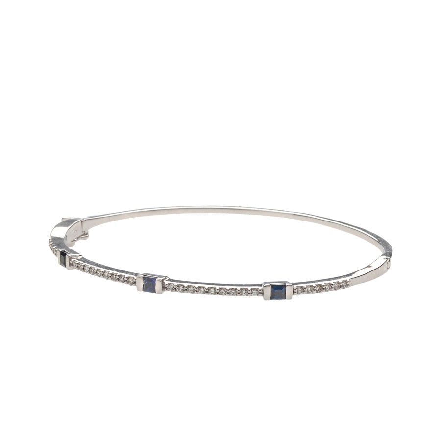 Gold Bracelet with Diamonds and Sapphires