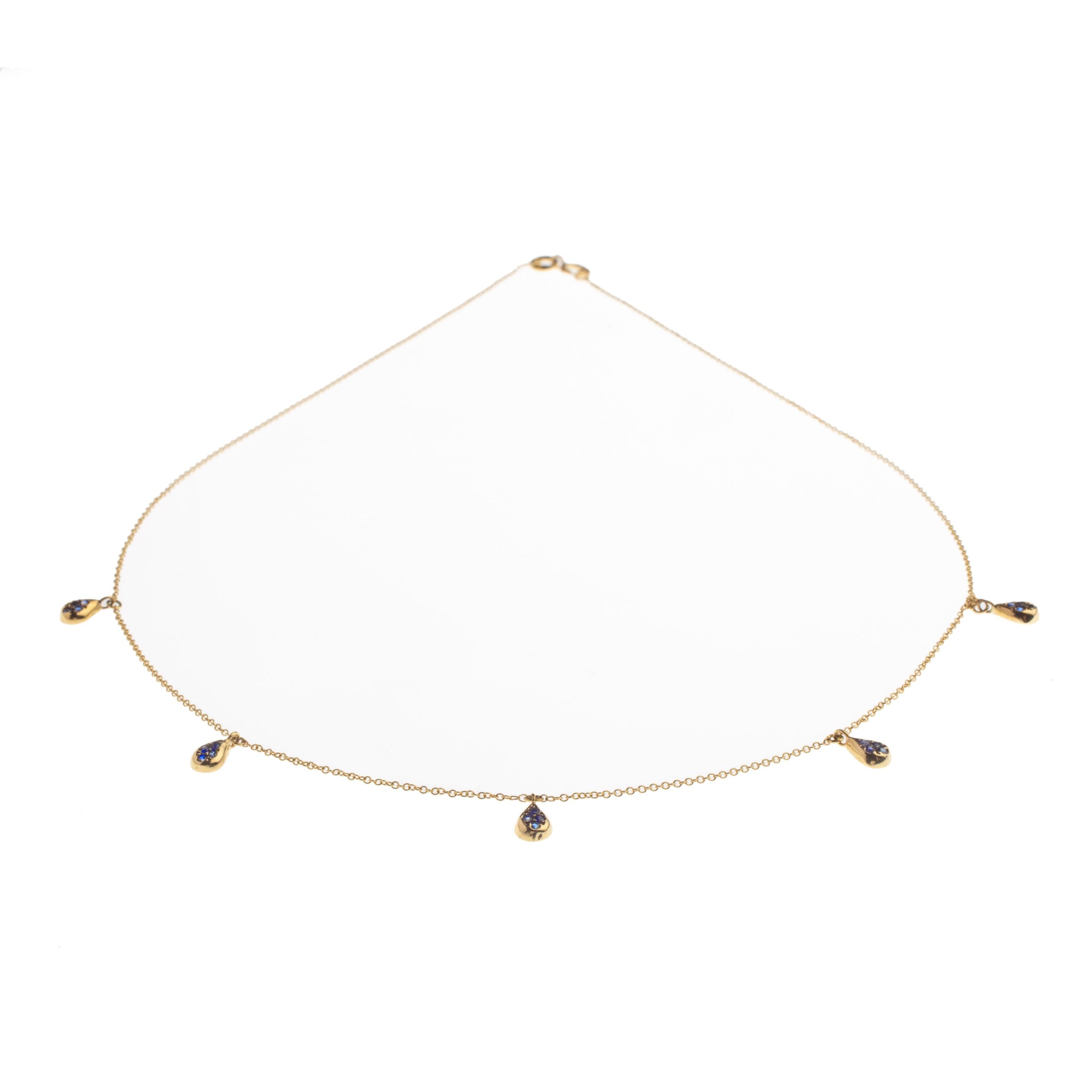 Five Drop Sapphire Necklace