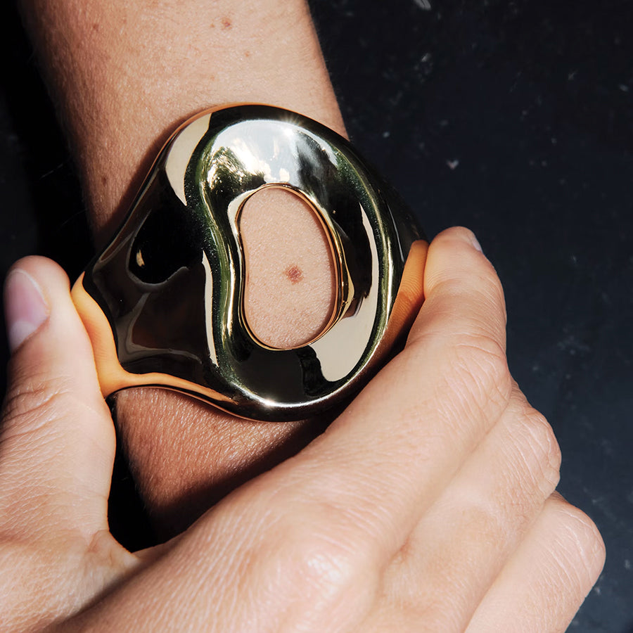 Shima Cuff Bracelet in18K Gold Vermail