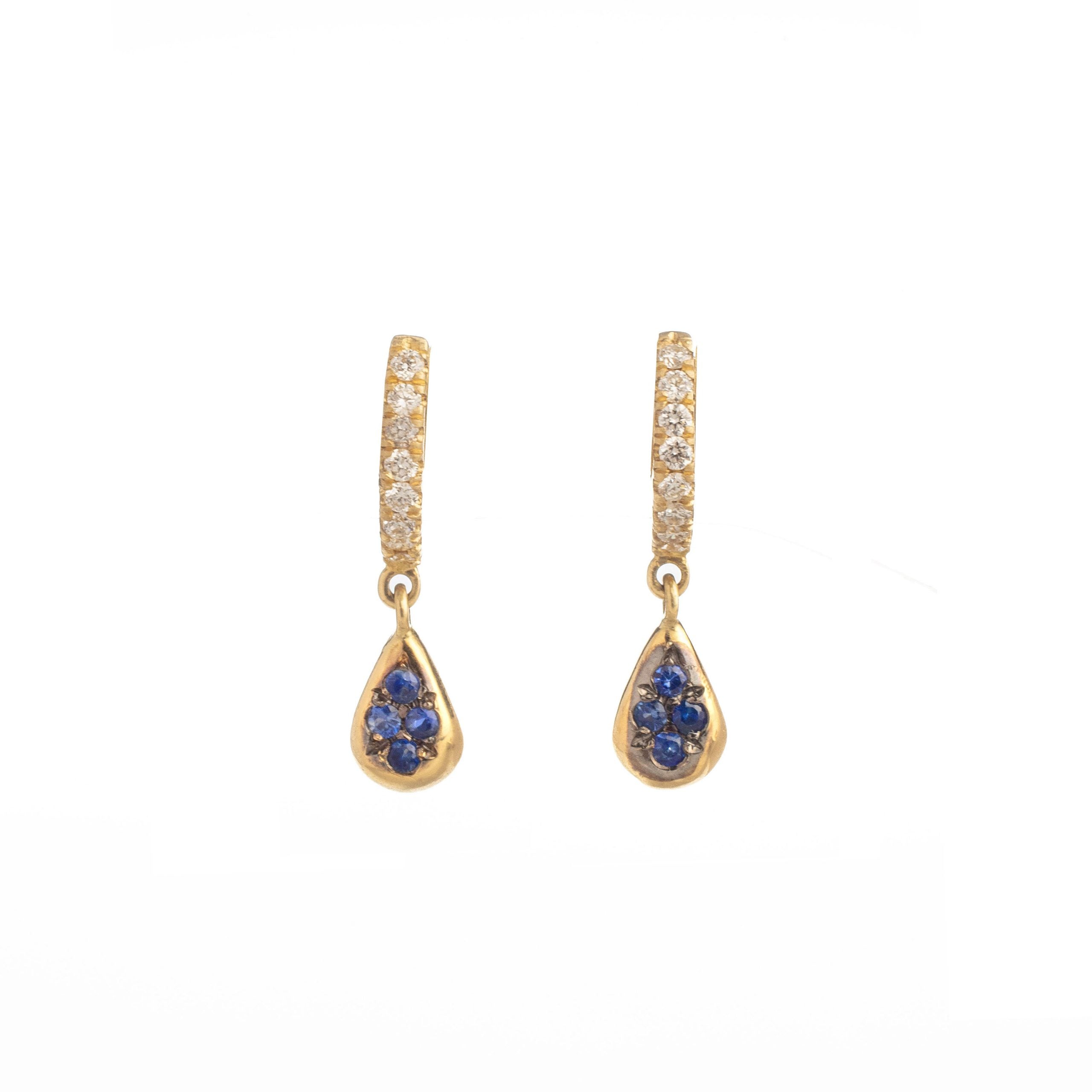 Diamond & Sapphire Stud Earrings