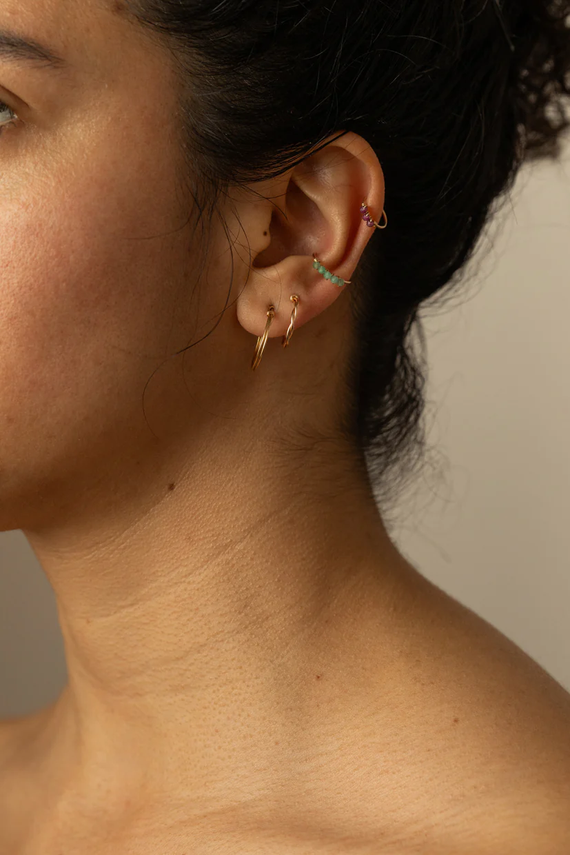 Diana Emerald Conch Earring