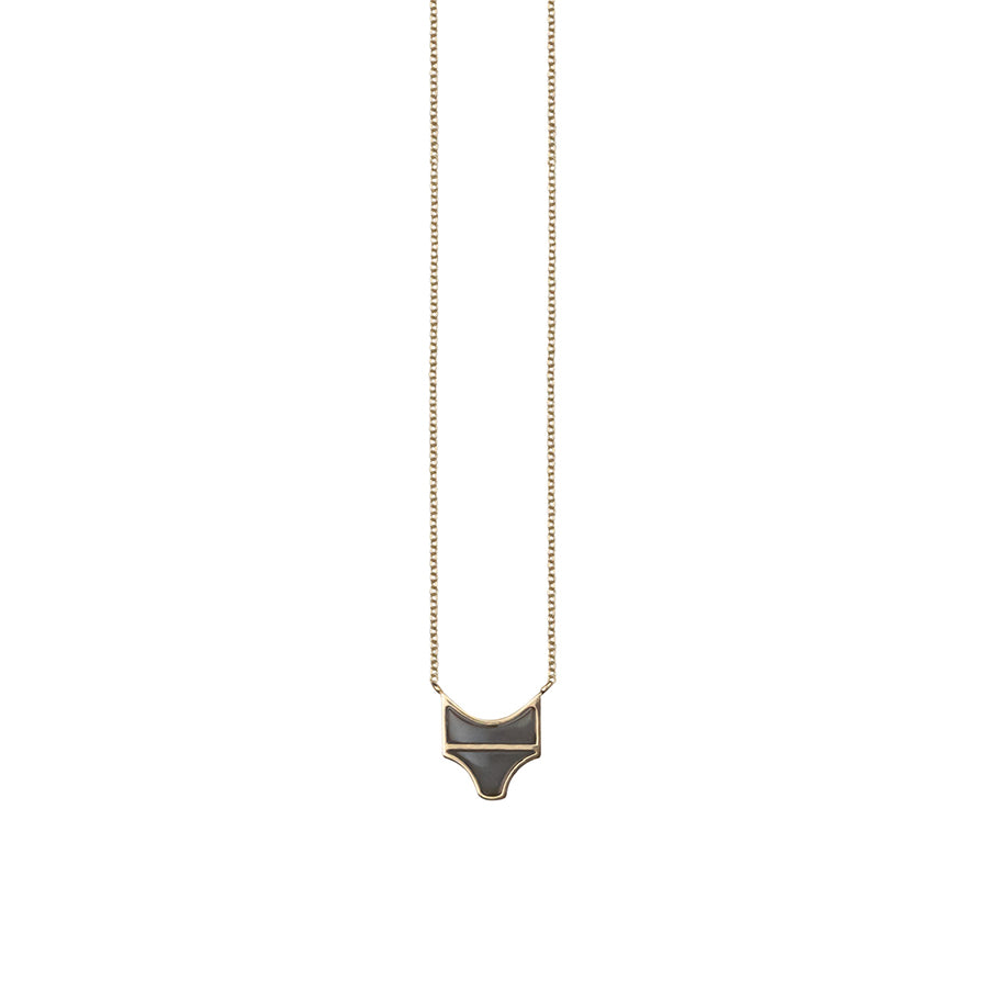 Gold Necklace Minotavros with Moonstone