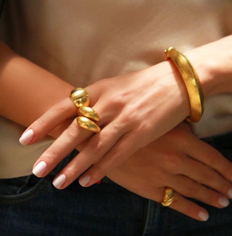 Hand Hammered Swan Ring