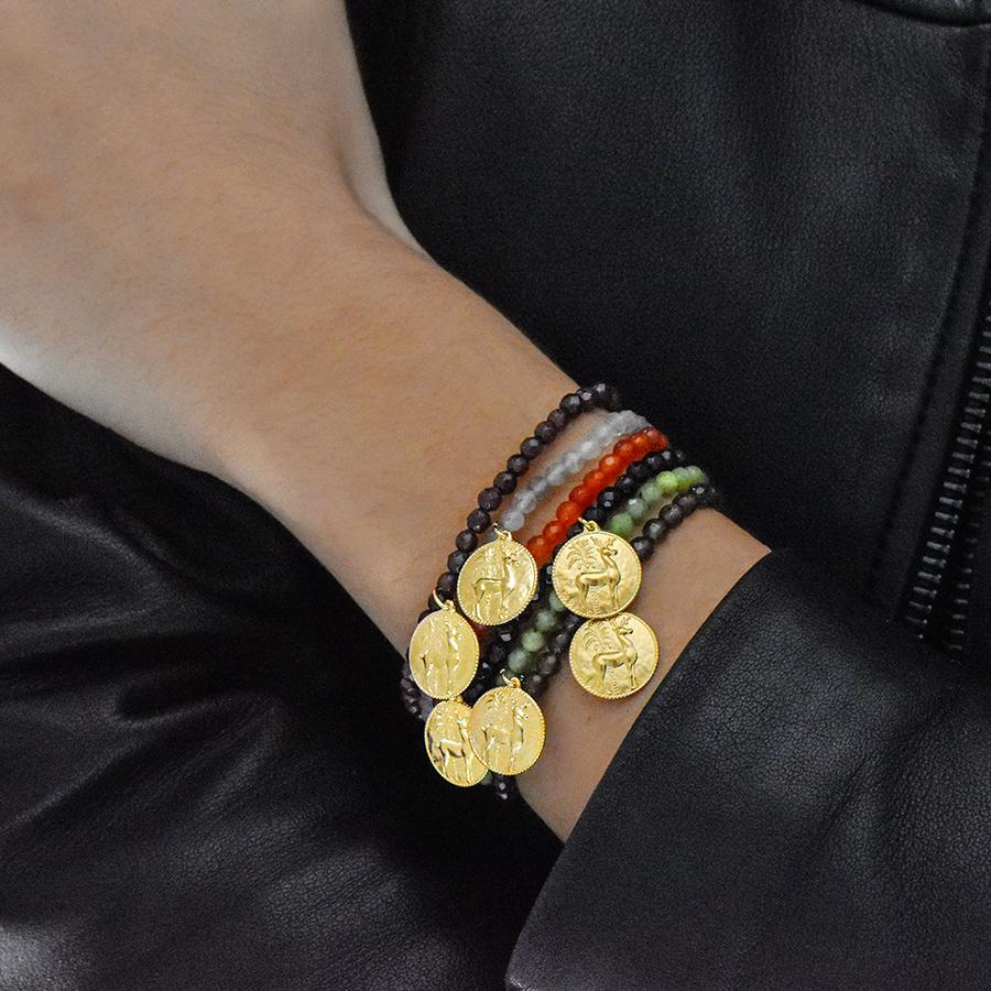 Bracelet with Faceted Jade Beads Ilias Lalaounis