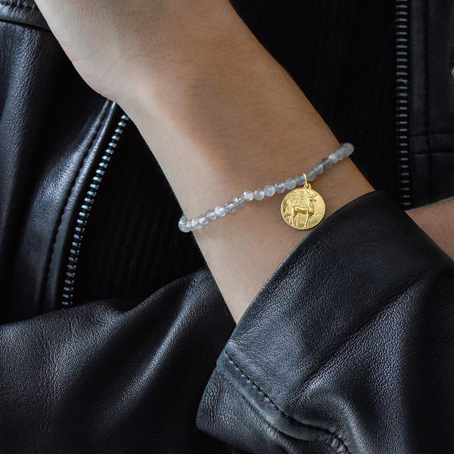 Bracelet with Faceted Labradorite Beads Ilias Lalaounis