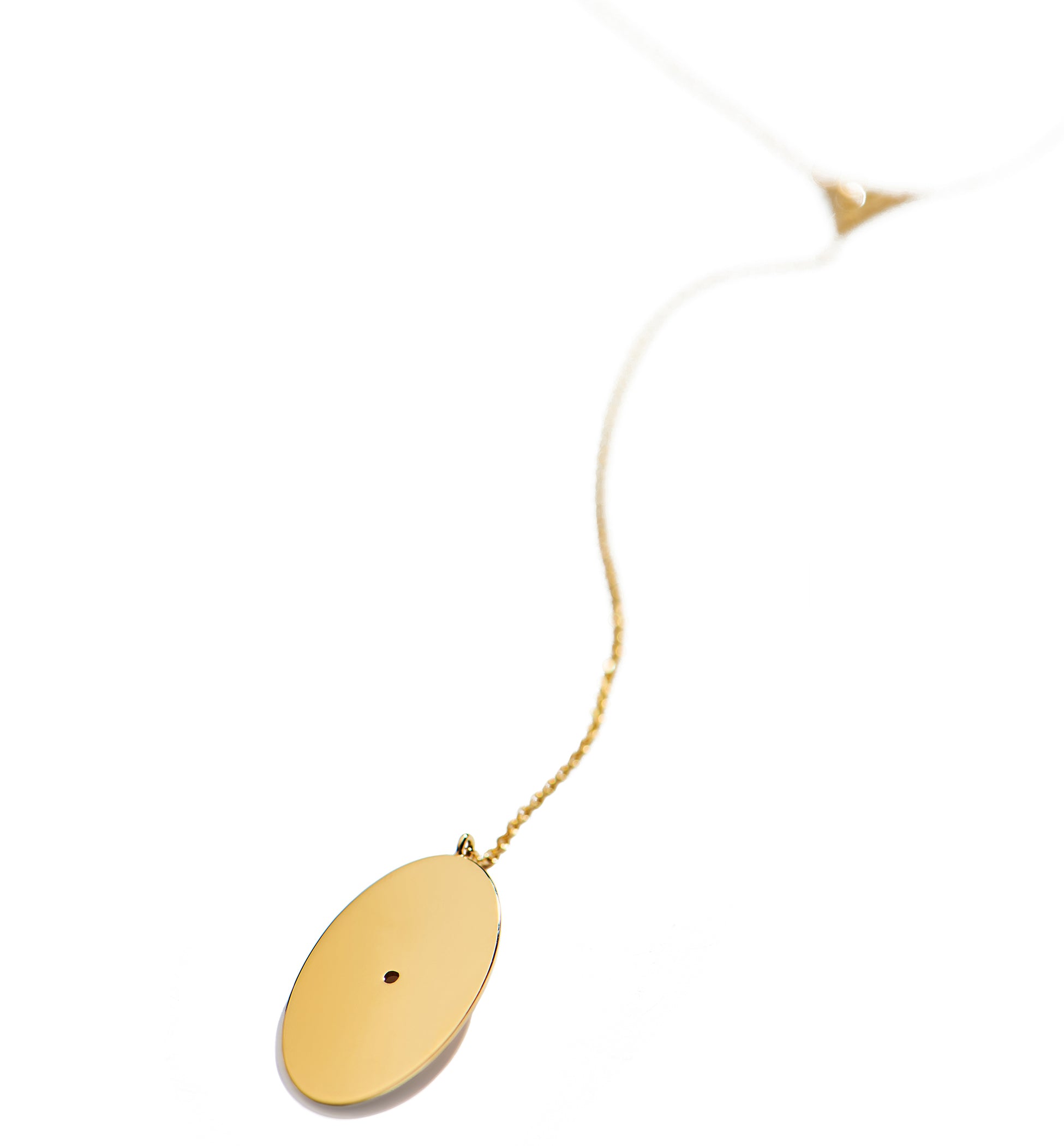 Mini Ellipse Diamond Triangle Necklace