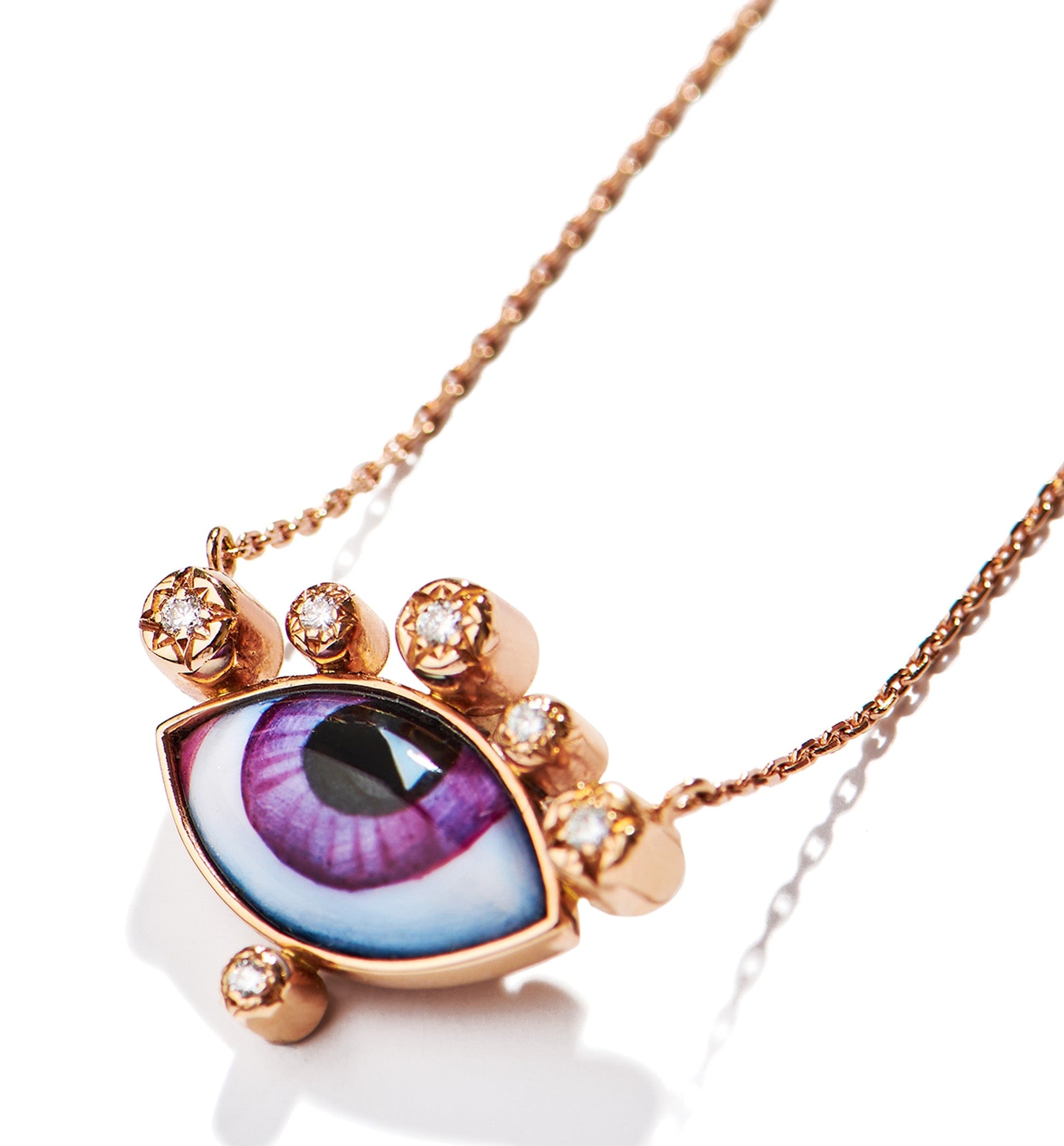 Russe Petit Mauve Diamond Necklace