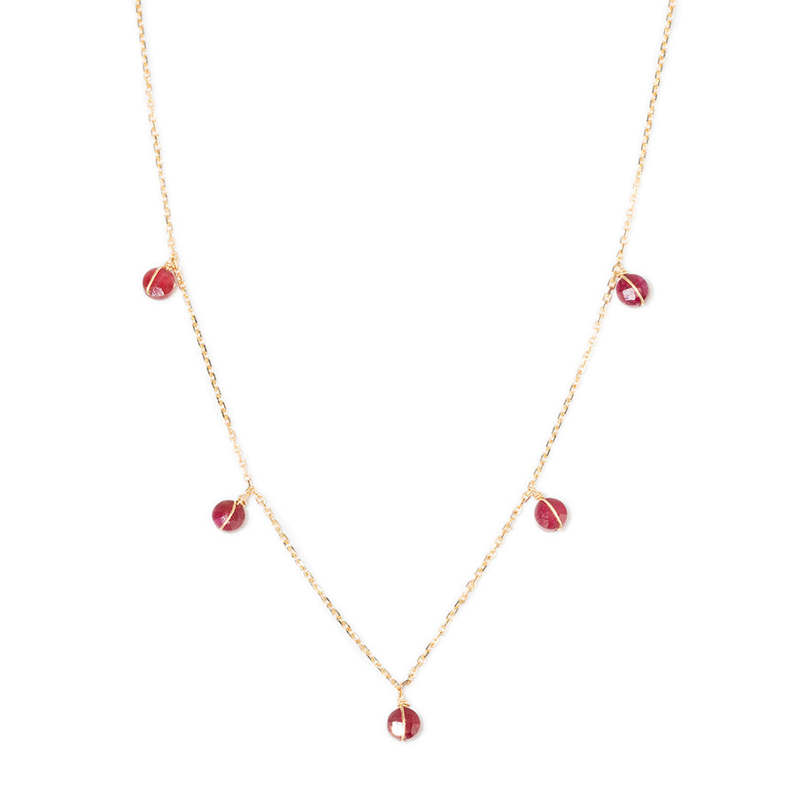 Sofia Long Ruby Necklace