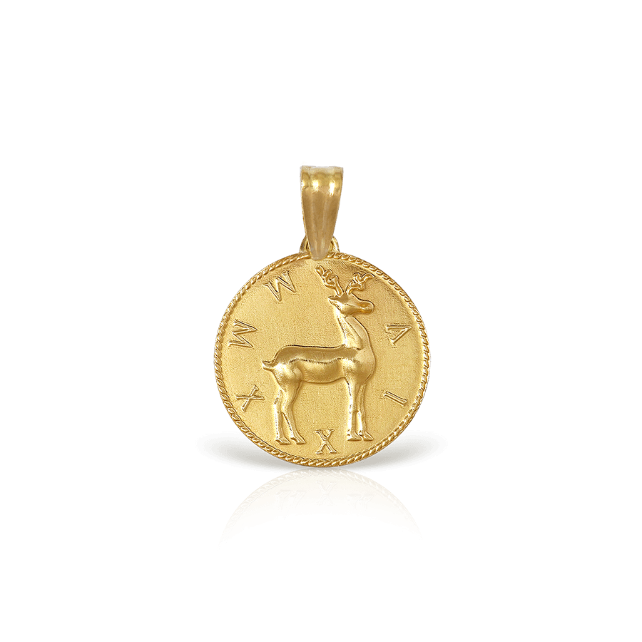 Golden Deer Design Pendant Ilias Lalaounis