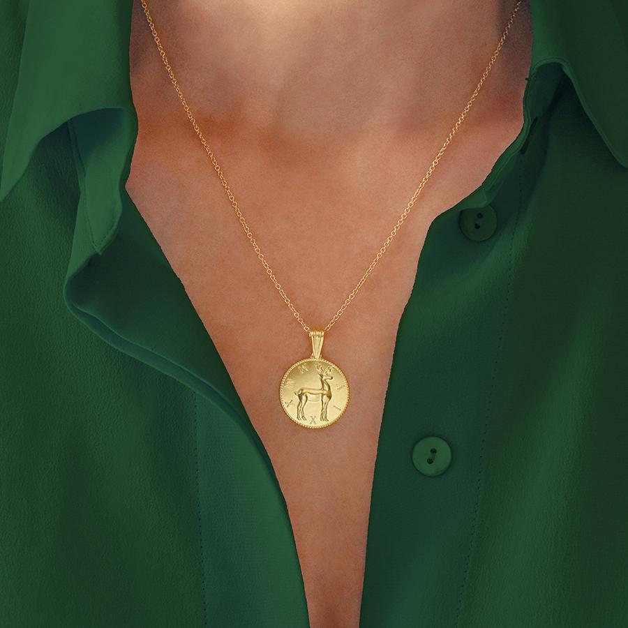 Golden Deer Design Pendant Ilias Lalaounis