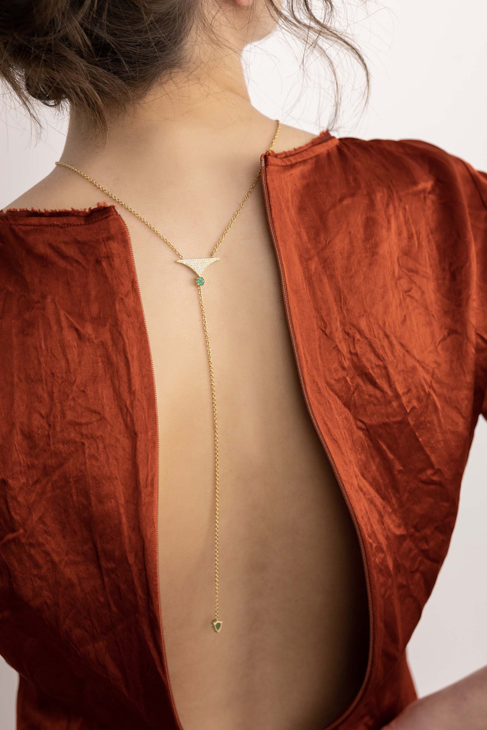 Diamond & Emerald Lariat