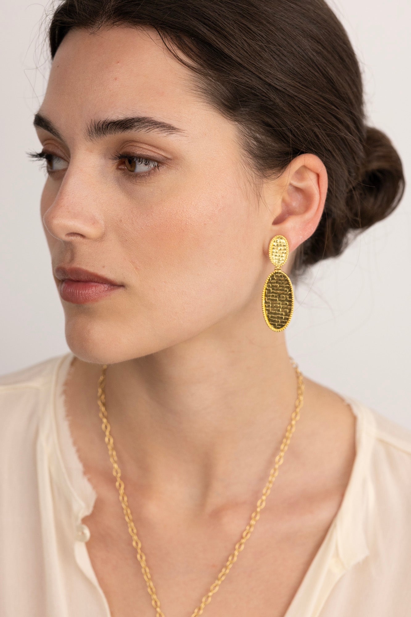 Mosaic Oval Medium Earrings
