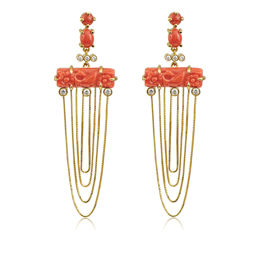 Coral Earrings