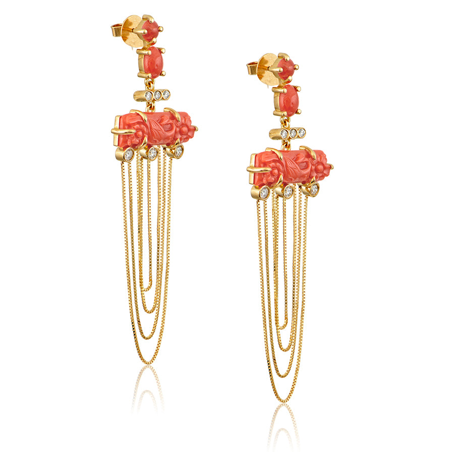 Coral Earrings