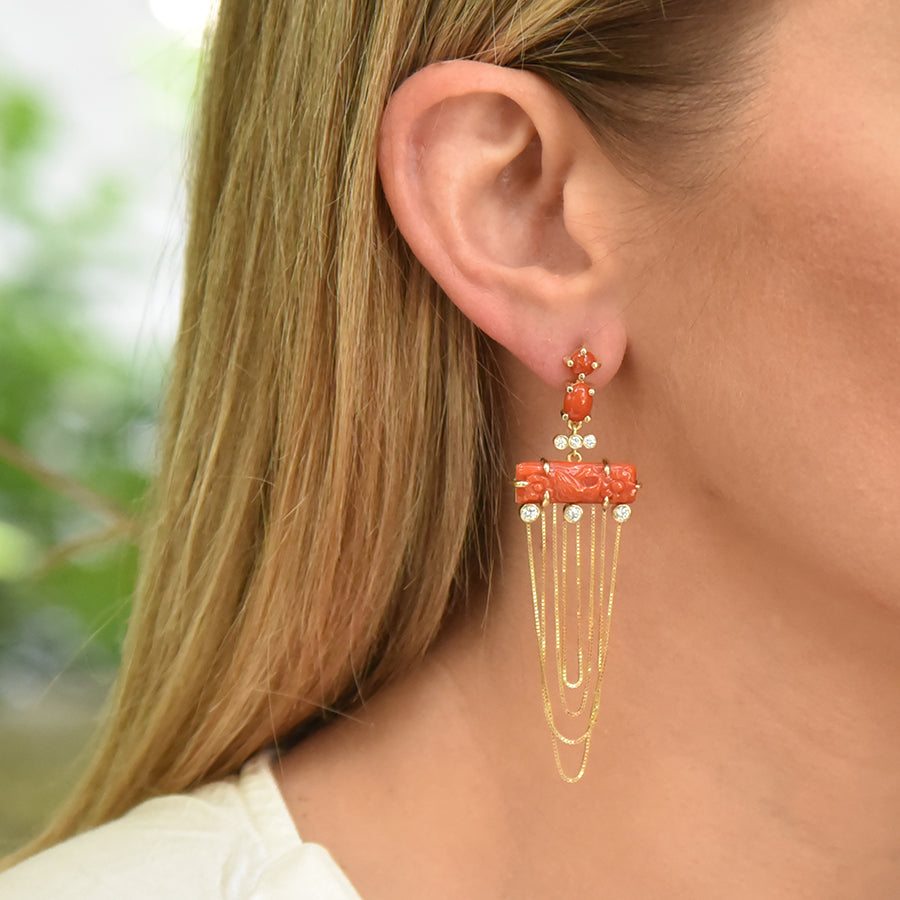 Coral Earrings