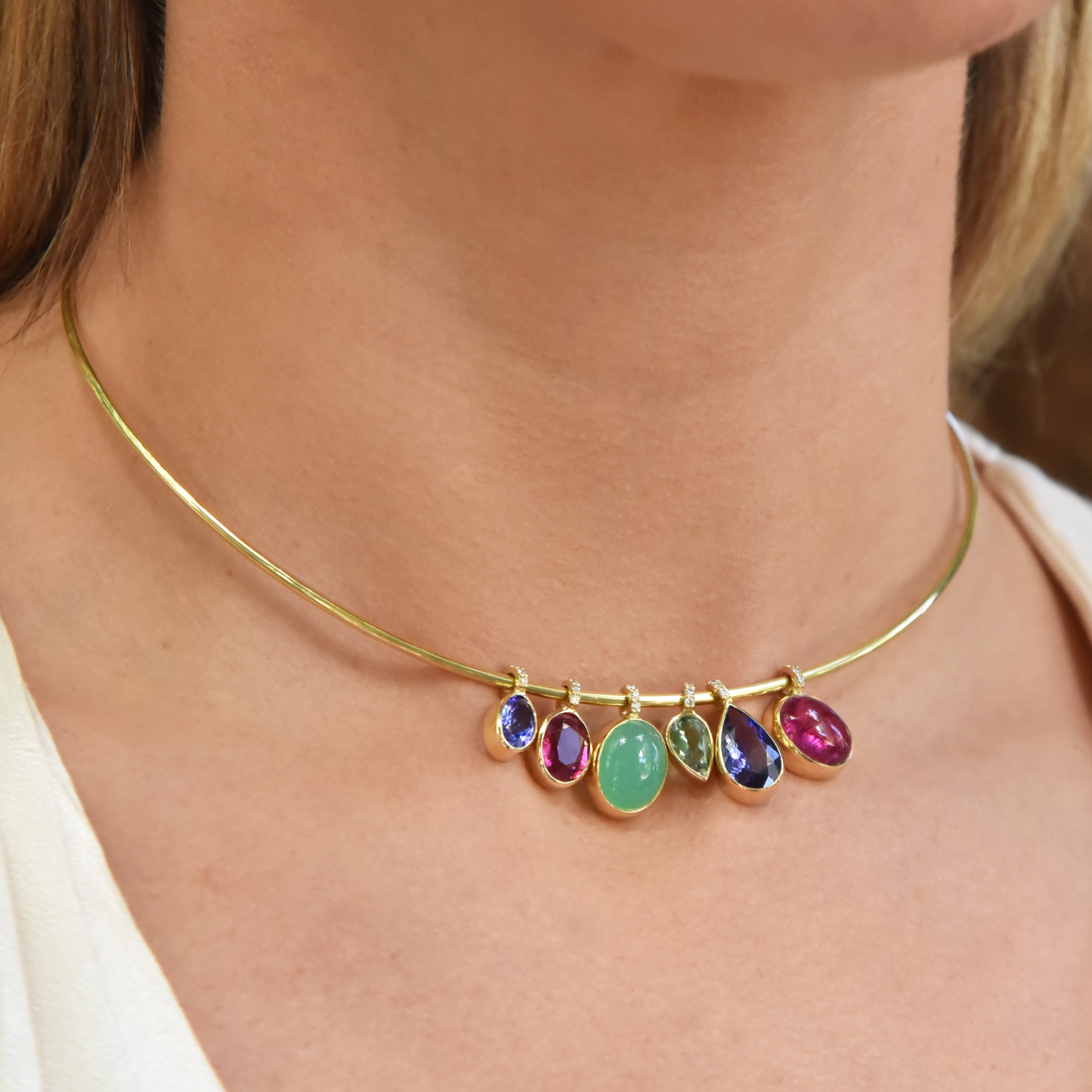 Multi-Stone Colar Necklace
