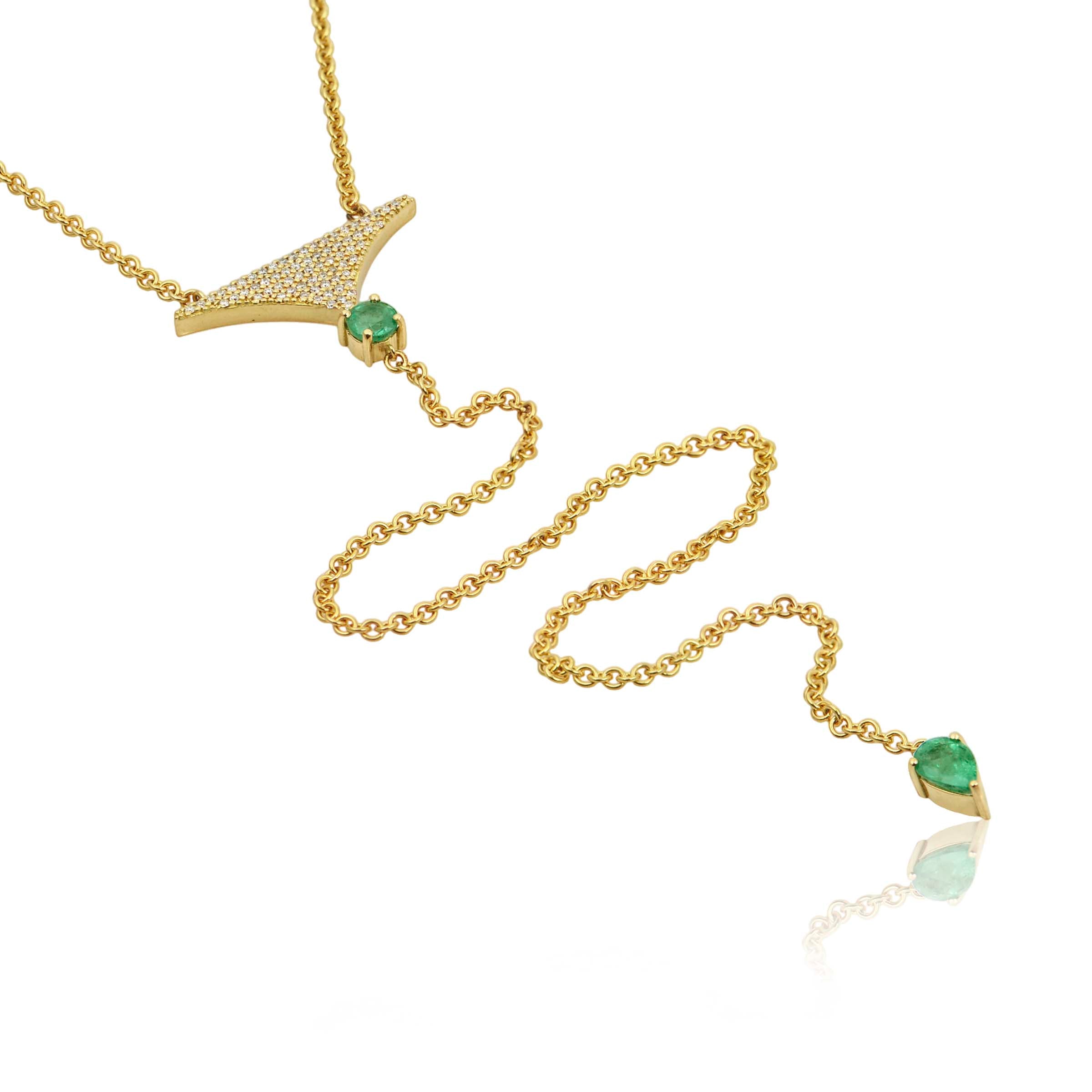 Diamond & Emerald Lariat