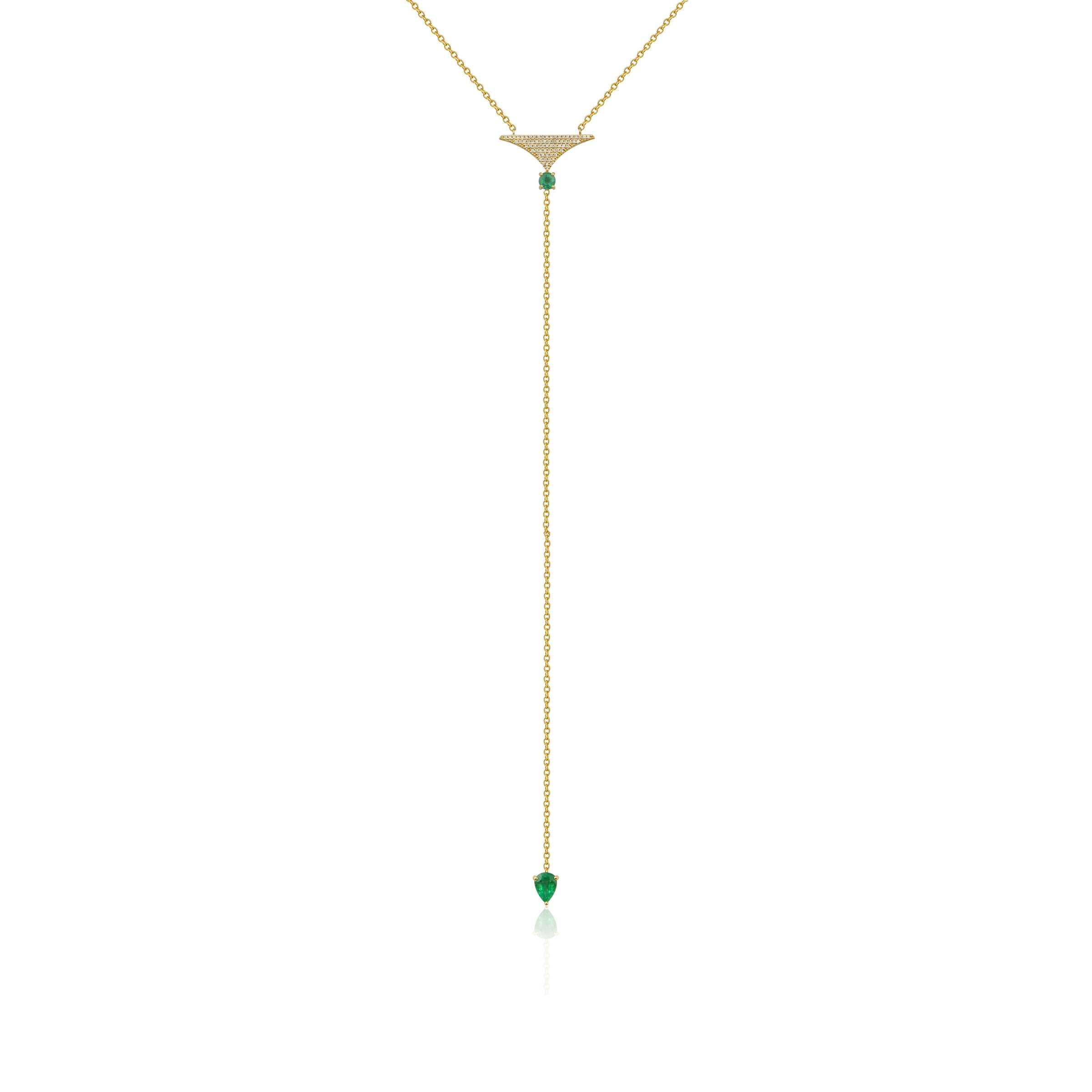 Diamond & Emerald Lariat