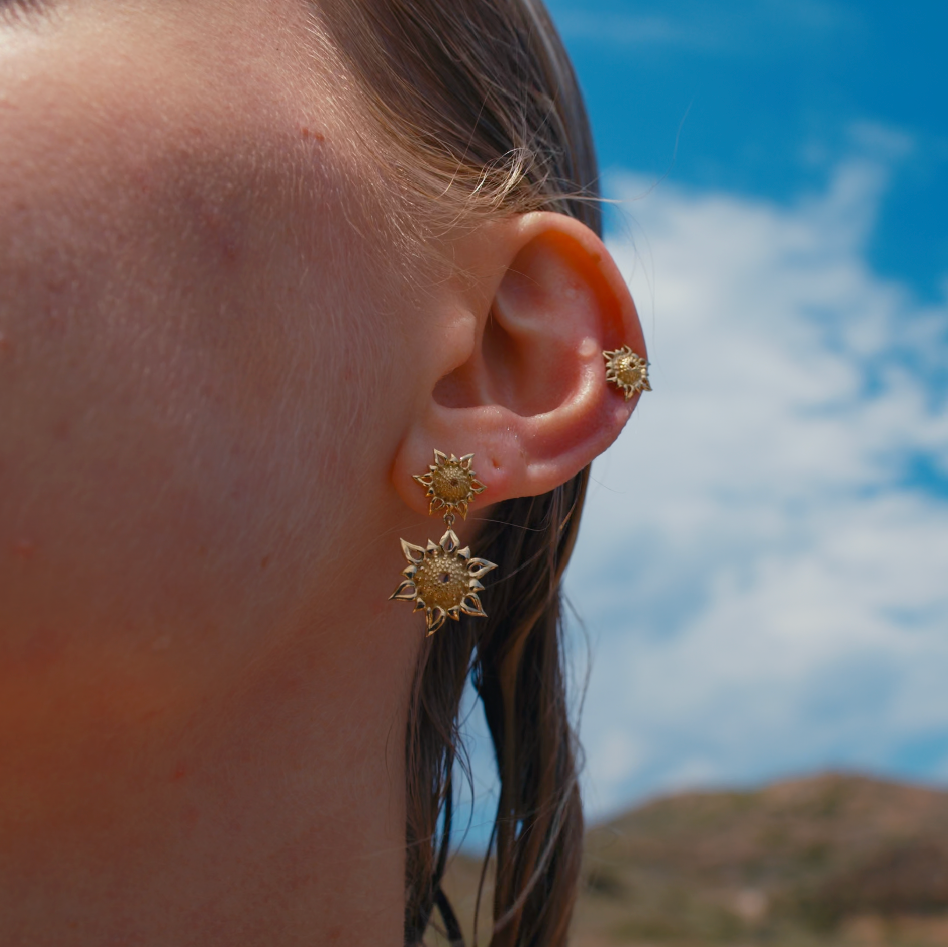 Apollo Echinus Double Hybrid Earrings