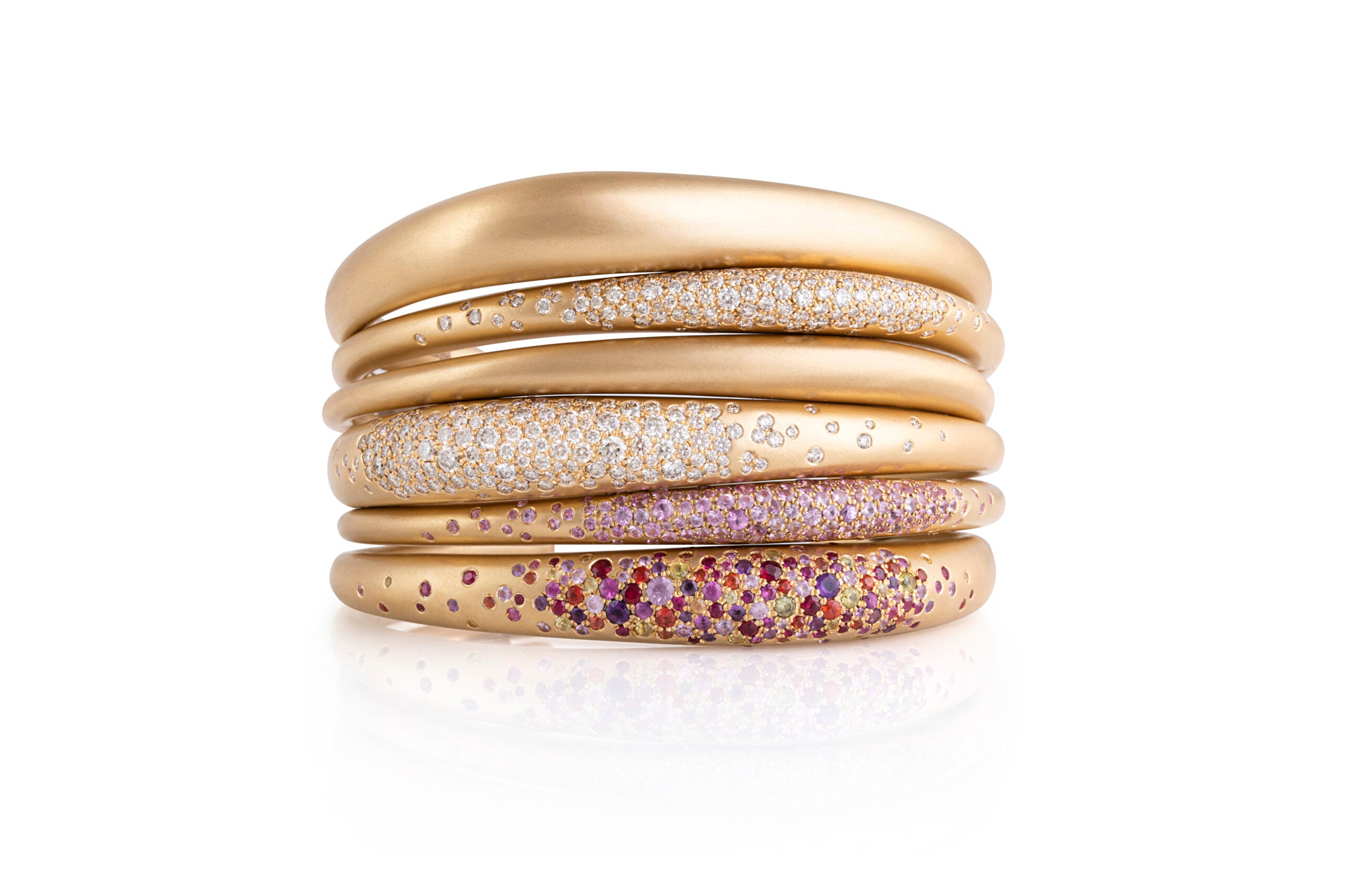 Urban Cuff with Sapphires Urban Winter Cuff with Champagne Diamonds Urban Cuff Nada Ghazal