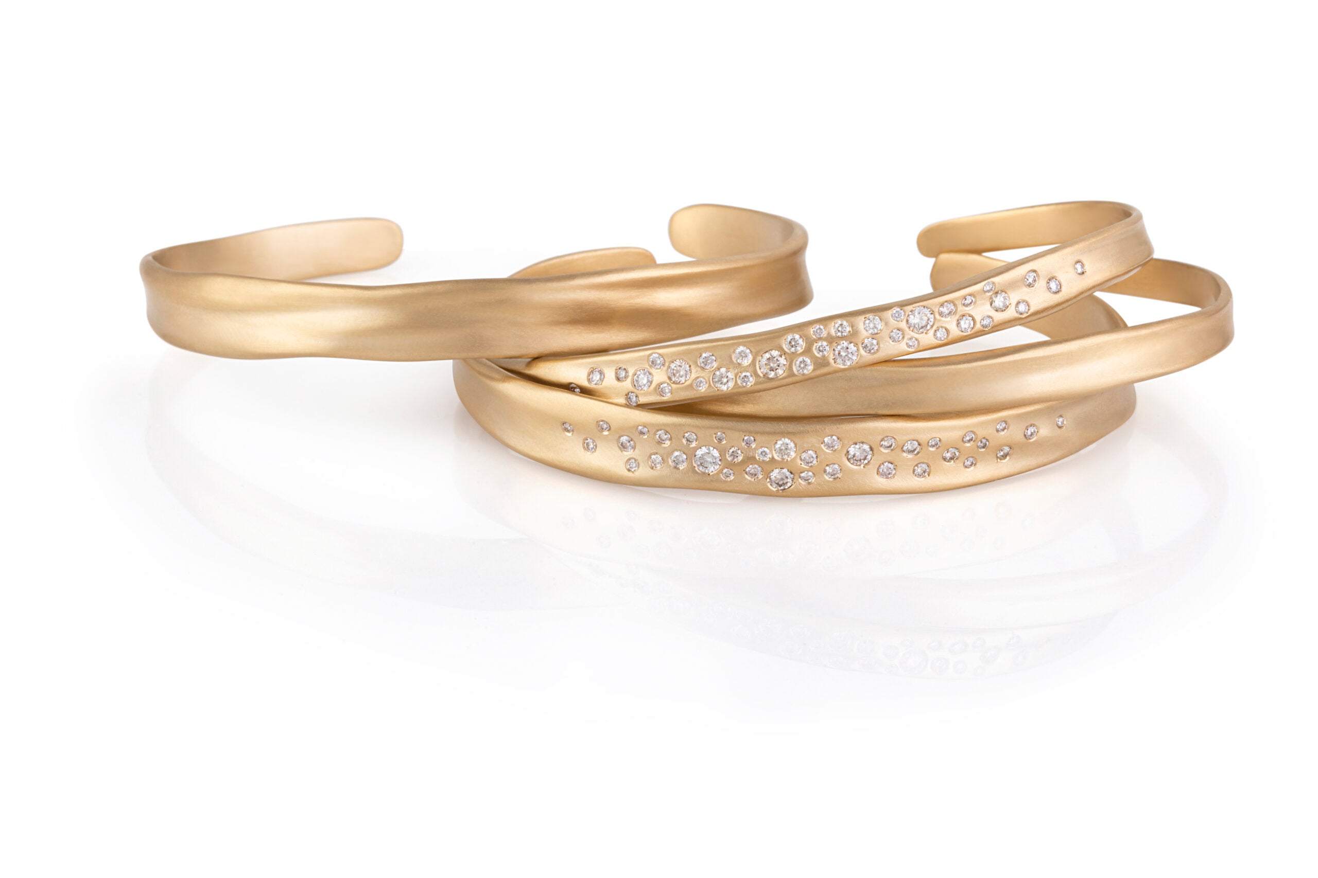 Baby Malak Cuff Baby Malak Cuff with Champagne Diamonds Nada Ghazal