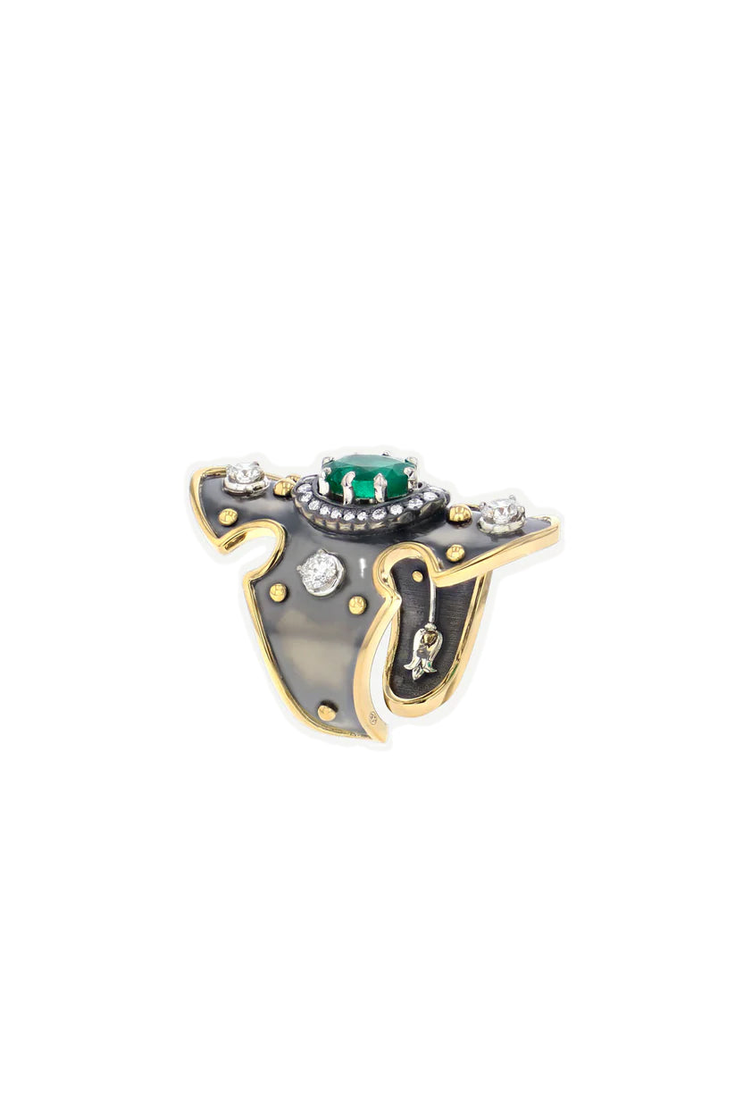 Emerald Bouclier Ring