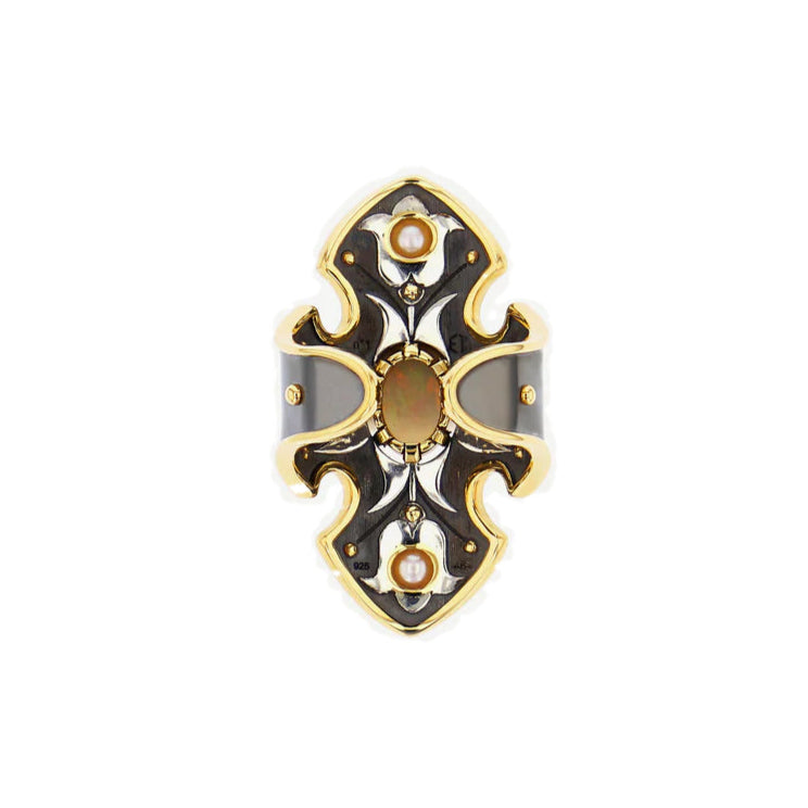 Opal Bouclier Ring