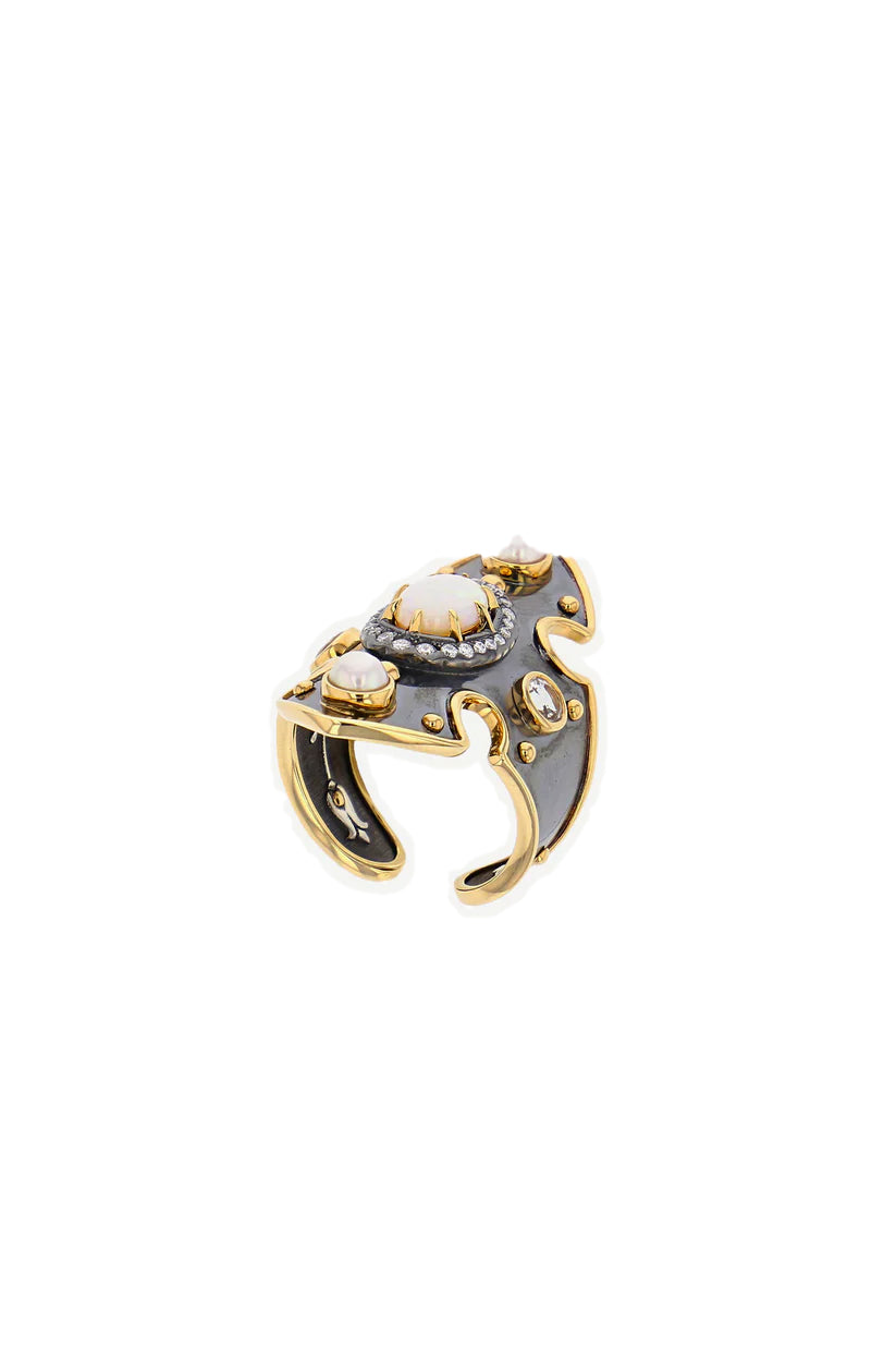 Opal Bouclier Ring
