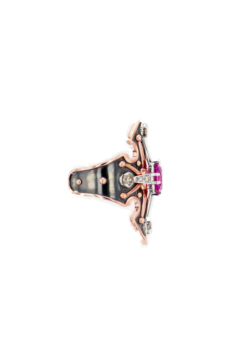 Pink Sapphire Bouclier Ring
