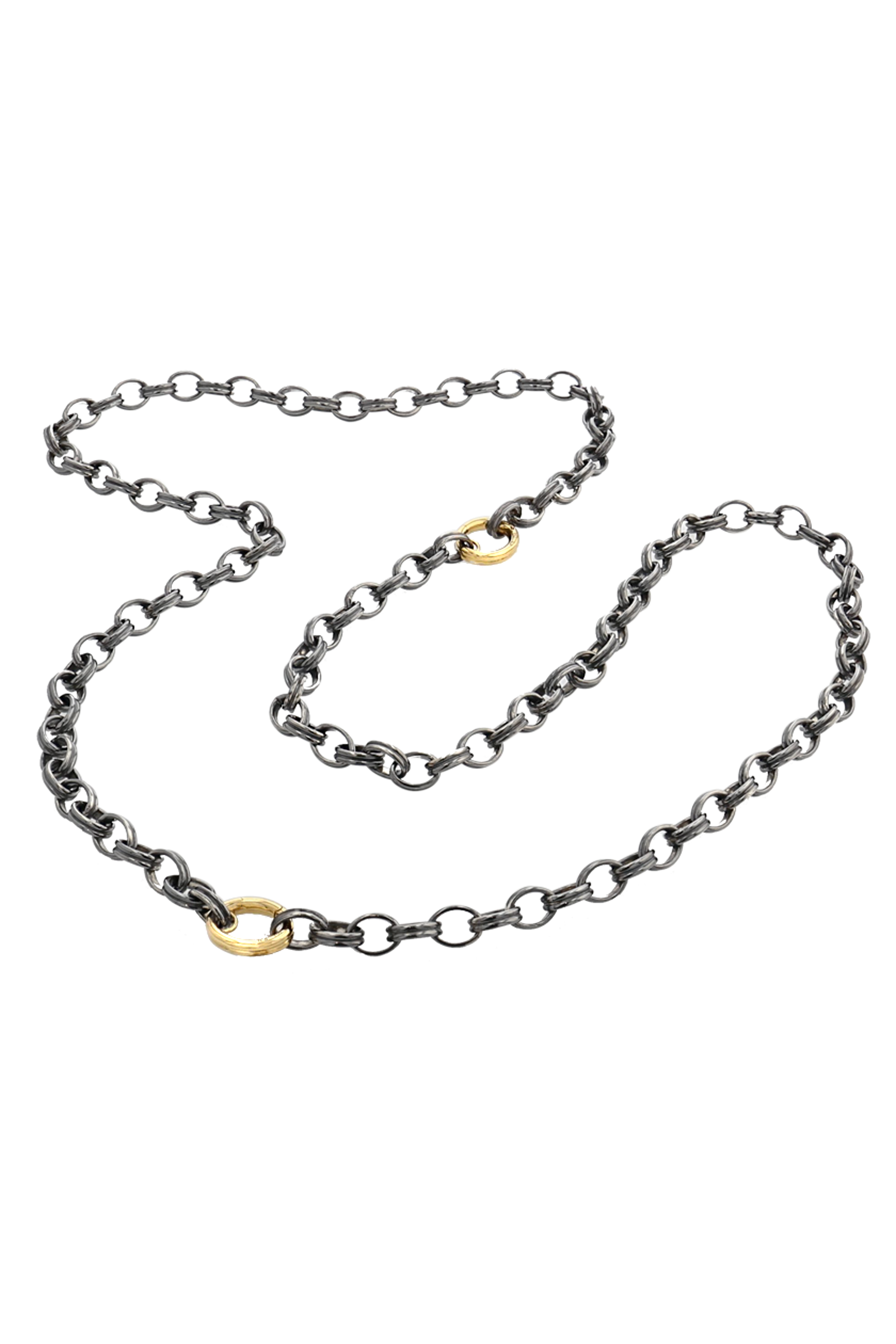 Anneau Medium Chain Two Golden Closures Elie Top