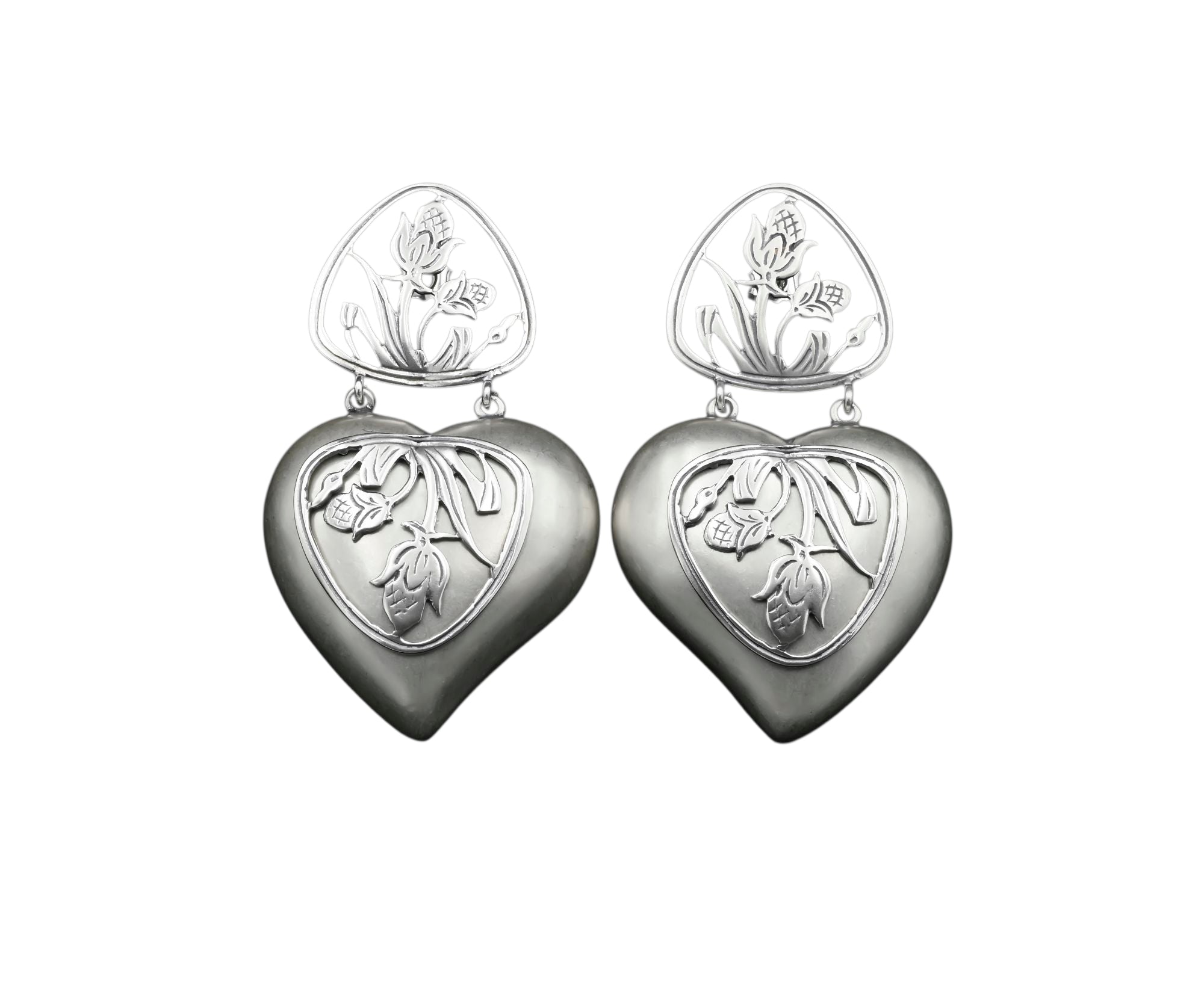 Electra Medium Silver Earrings