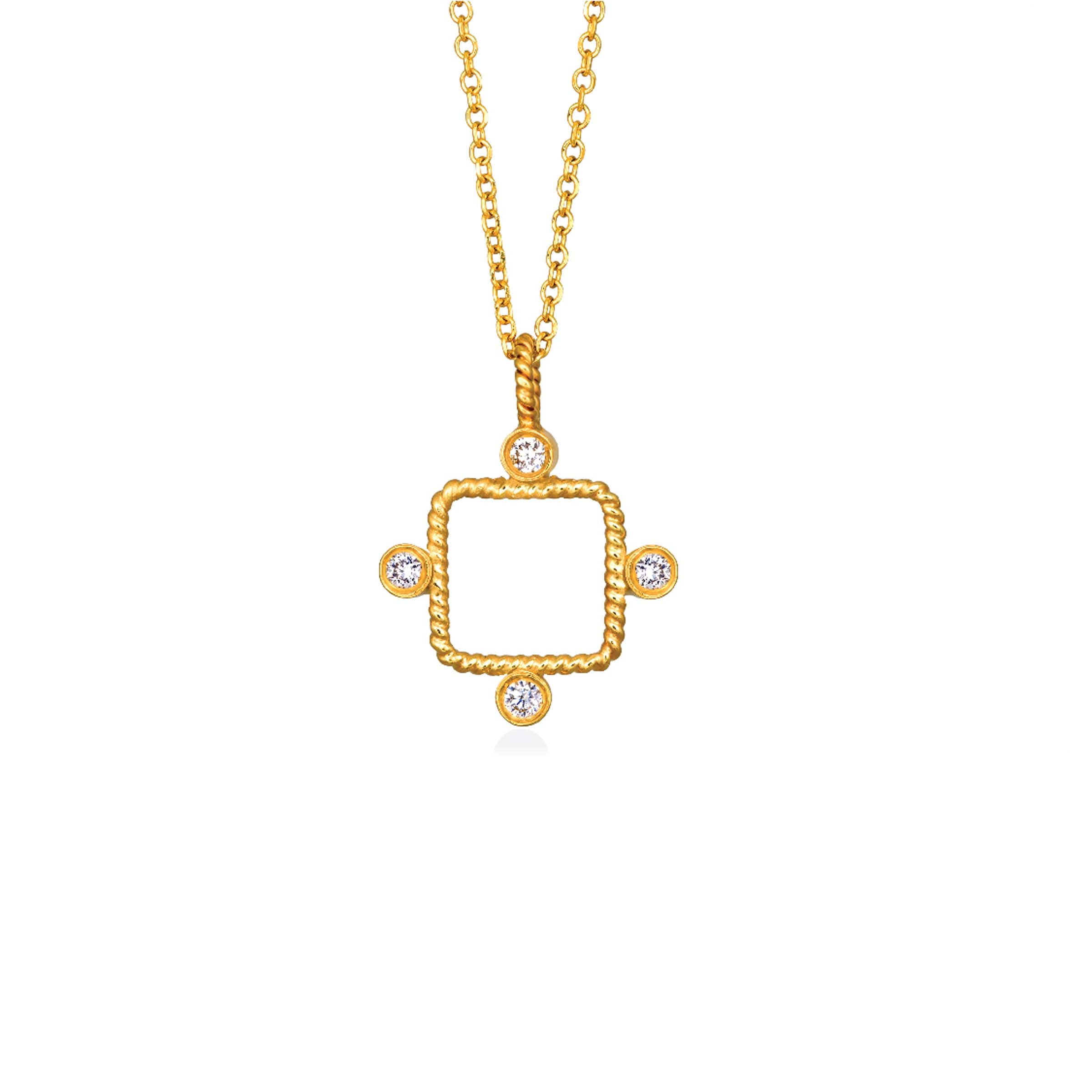 Tiny Square Cross with Diamonds