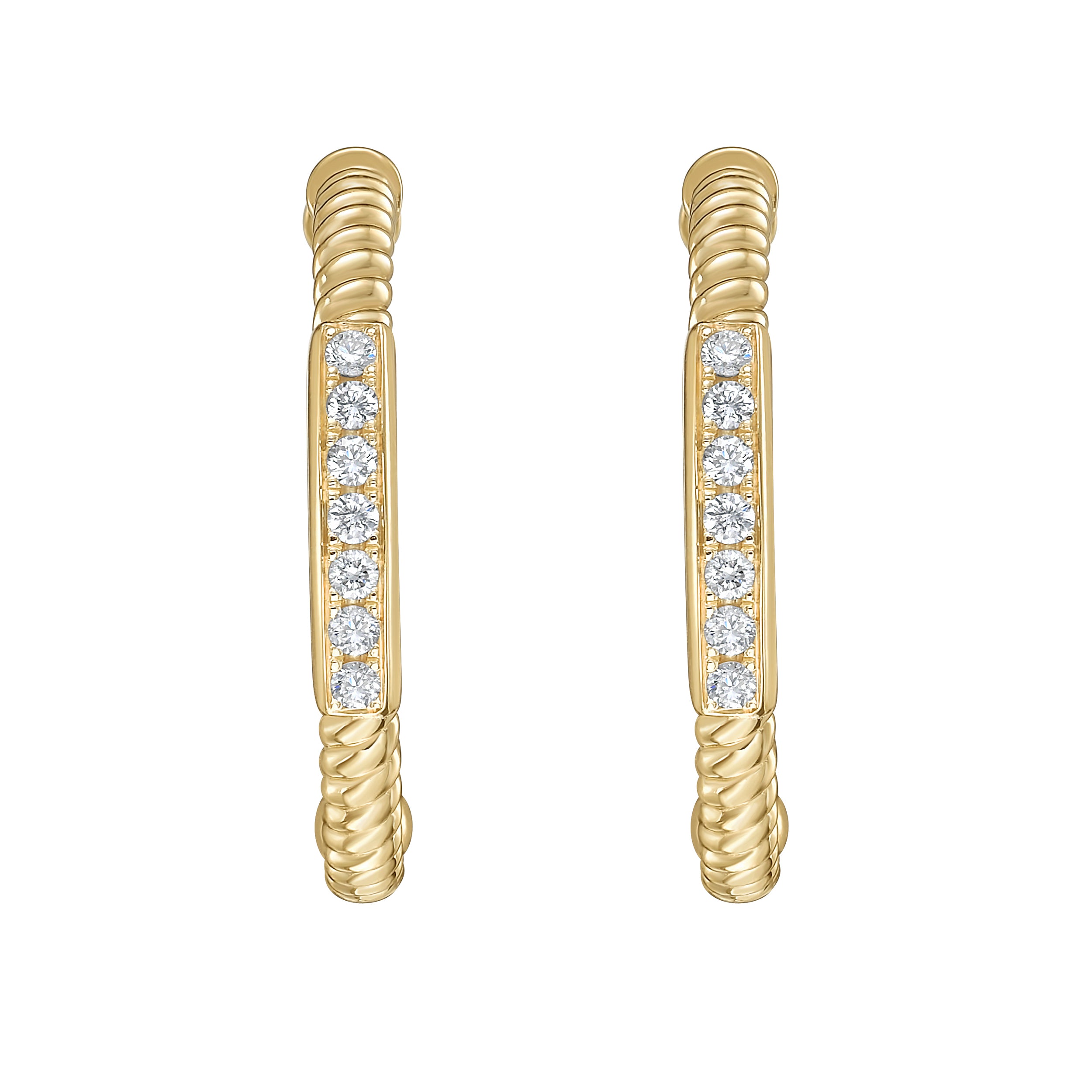 Slim Diamond Hoops