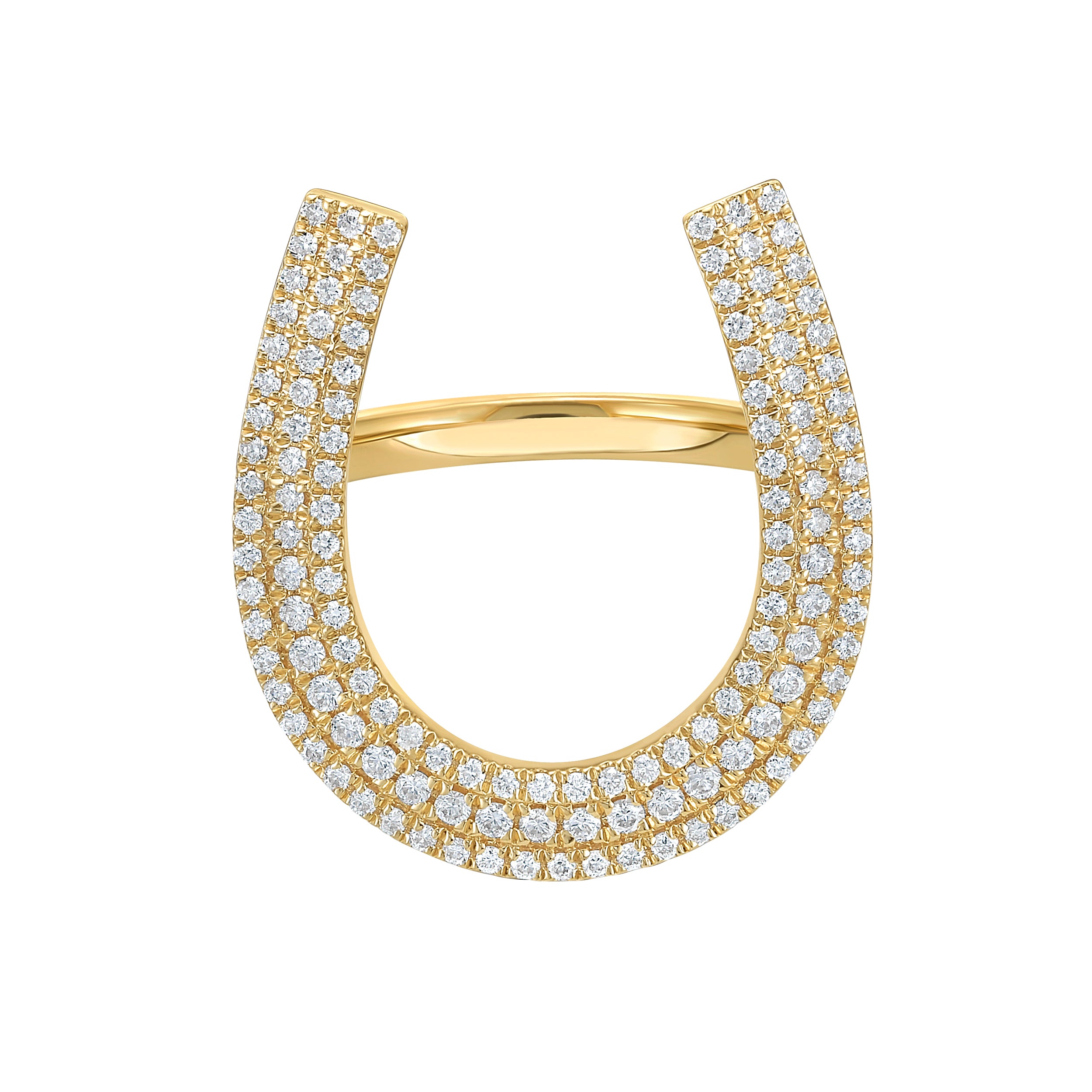 Jumbo Diamond Horseshoe Ring