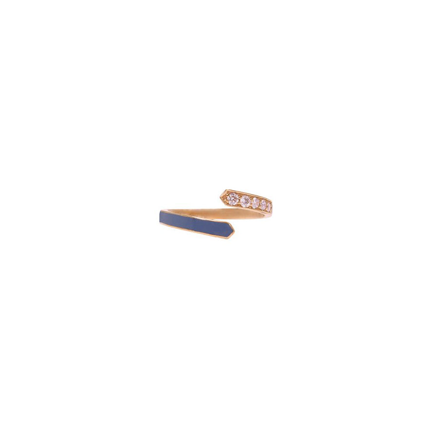 Iris Ring with Diamonds