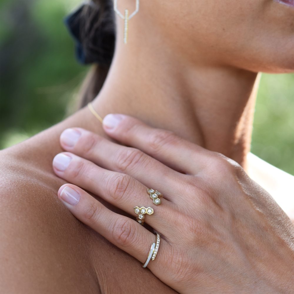 Honeycombs Nymphea Ring Alveare