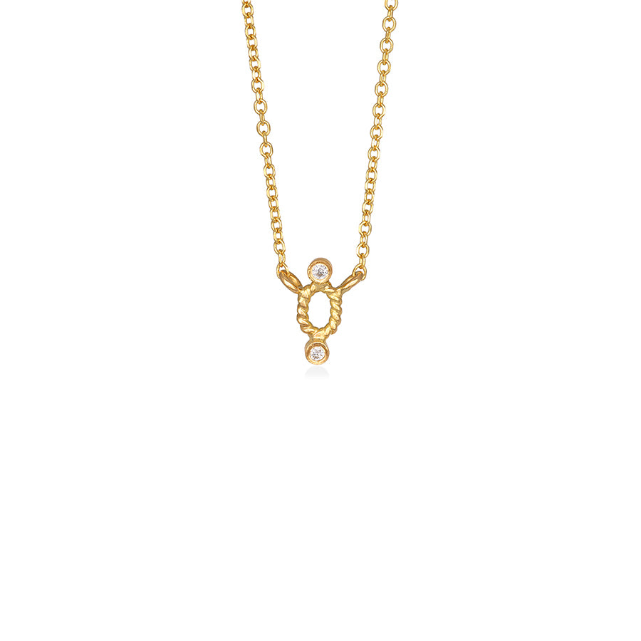 Oval Necklace with Diamonds