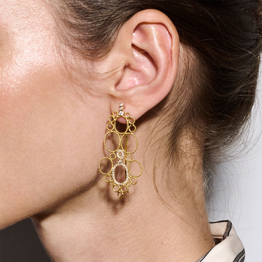 Princess Hook Earrings with Diamonds