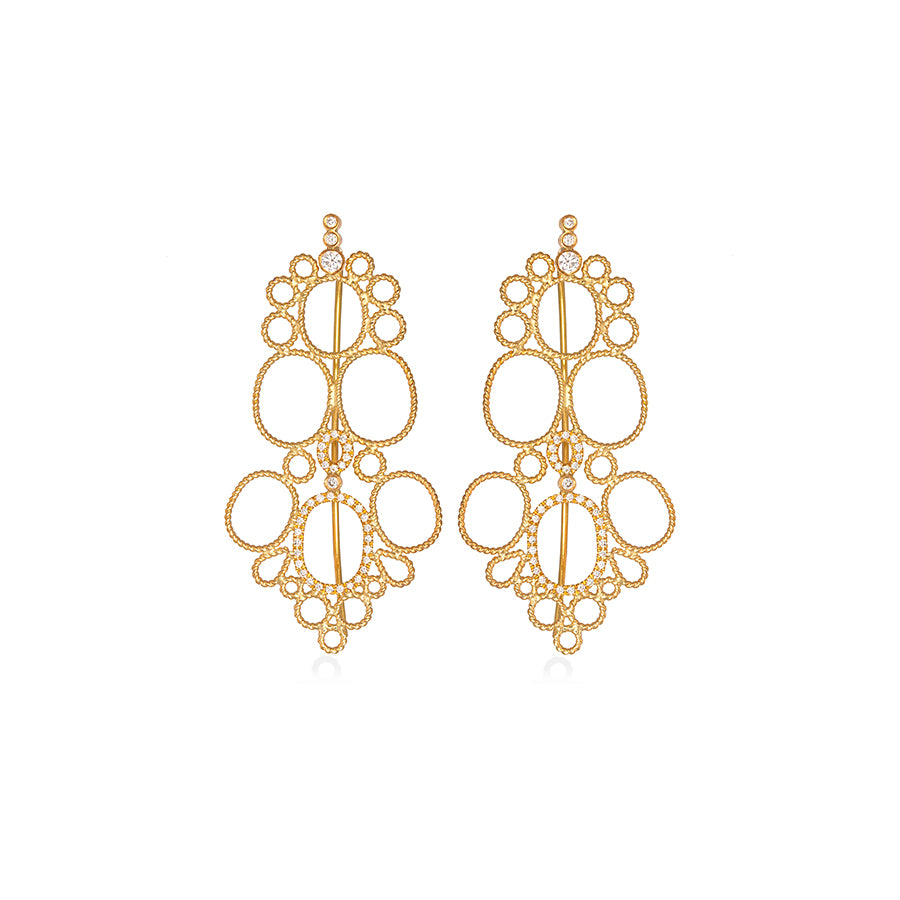 Princess Hook Earrings with Diamonds