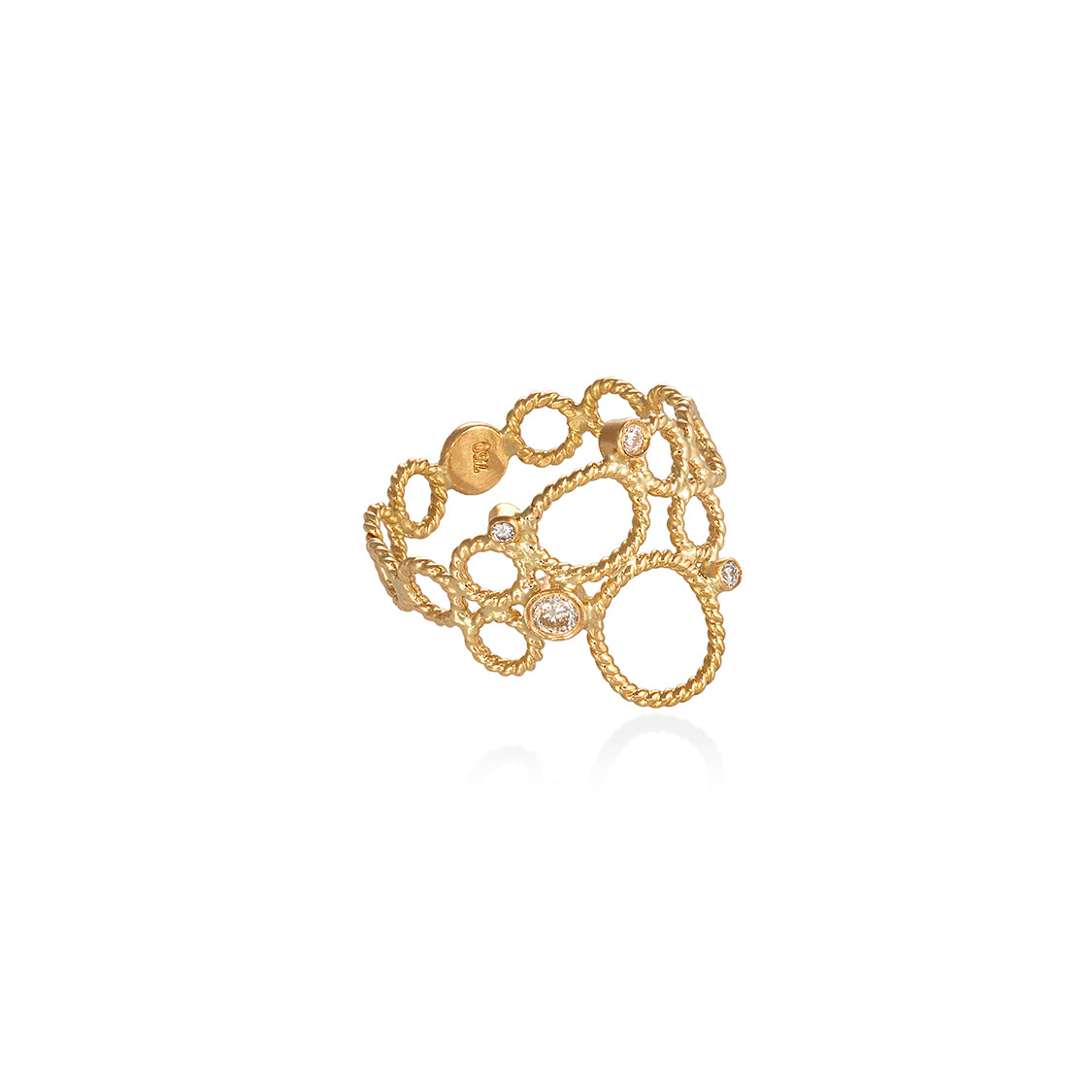 Simple Oval Lace Diamond Ring