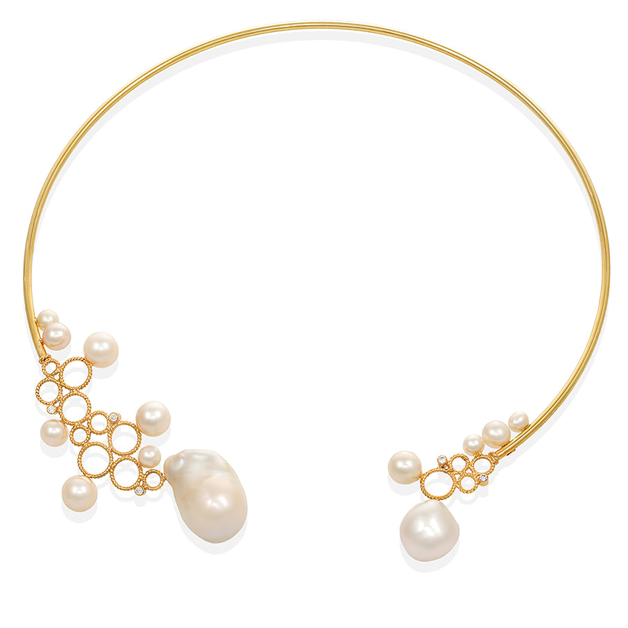 Collar Necklace with Pearls